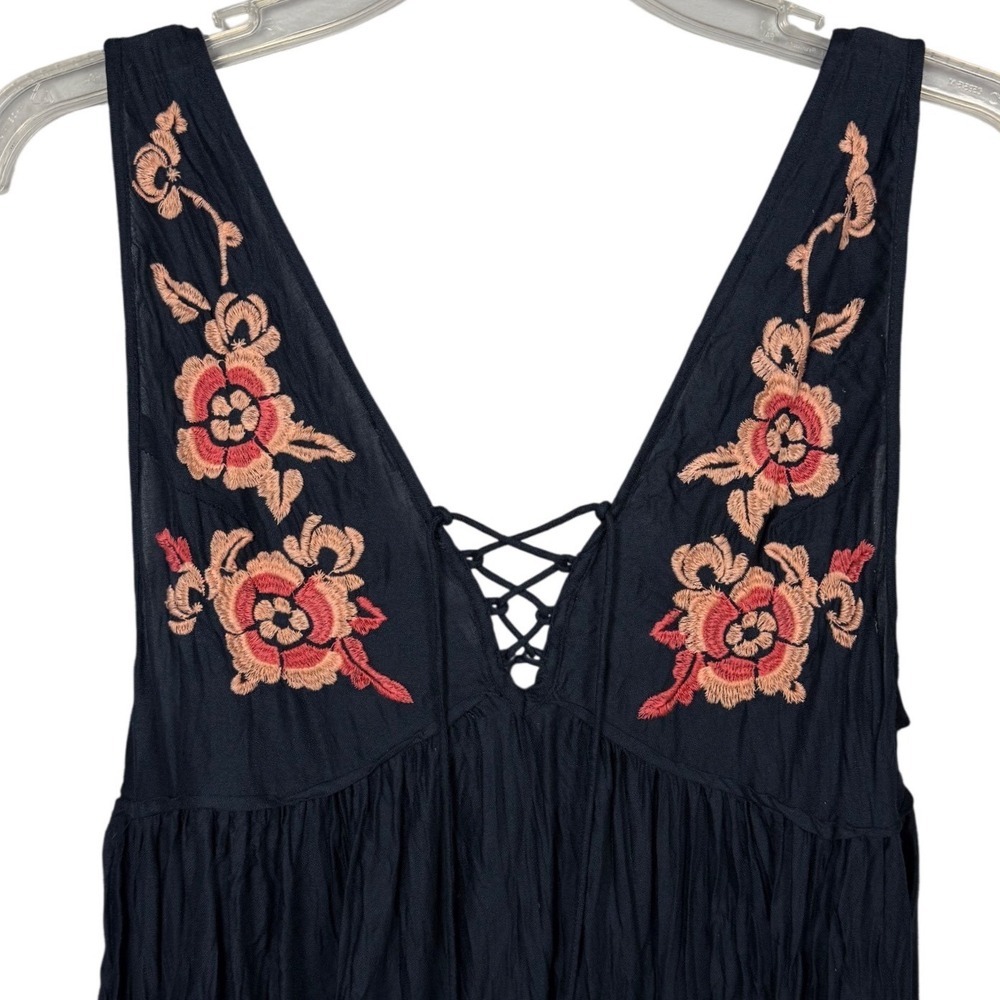 INTIMATELY FREE PEOPLE Aida Slip Dress , Aida Tunic, Cover-up, Navy Blue, Small - Picture 4 of 10